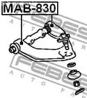 Spare Parts and Consumables - Сайлентблок рычага верхн. Mitsubishi Pajero 83-01 FEBEST MAB830