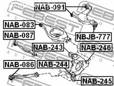 Spare Parts and Consumables - Рычаг задний верхний правый с шар.опор. Nissan 350Z Z33 FEBEST NAB091