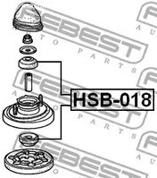 Spare Parts and Consumables - Втулка заднего амортизатора Honda Accord CB1/CB3/CB7 90-93 FEBEST HSB018