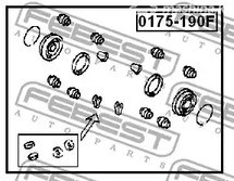 Авто тетиктер жана сарптоолору - Рем.к-т диск.торм. d57 Toyota Camry SXV 95-02 FEBEST 0175190F