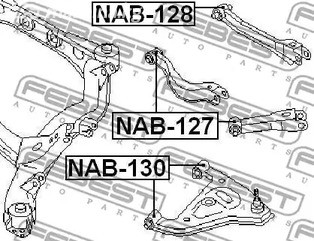 Spare Parts and Consumables - NAB-127 САЙЛЕНБЛОК ЗАДНЕГО РЫЧАГА NAB-127 FEBEST Febest NAB127