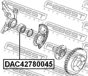 Spare Parts and Consumables - Подшипник ступицы передней Mazda Tribute, Ford Maverick 00> FEBEST DAC42780