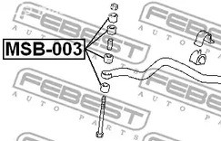 Авто тетиктер жана сарптоолору - Рем.к-кт стабилизатора переднего Chery Amulet A15 05-11 FEBEST MSB003