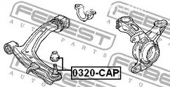 Spare Parts and Consumables - Опора шаровая переднего нижнего рычага Honda Logo Ga3/Ga5 96-01 FEBEST 0320