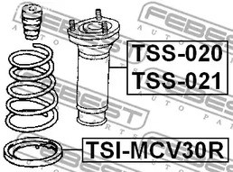 Запчасти и расходники - Проставка пружины нижняя Toyota Camry Acv3/Mcv3 01-06 FEBEST TSIMCV30R