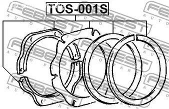 Spare Parts and Consumables - Рем.комплект сальников поворотного кулака Lexus LX 450 95-98 FEBEST TOS001S