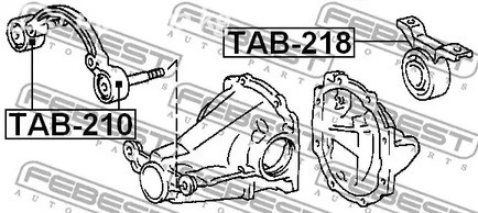 Запчасти и расходники - Сайлентблок дифференциала Toyota RAV4 93-05 FEBEST TAB218