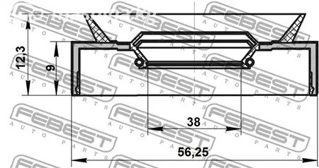 Spare Parts and Consumables - Сальник АКПП 40х56х9/12,5 Honda Accord/CR-V/Legend 2.2-3.5 98> FEBEST 95PAY