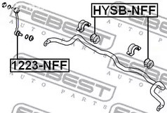 Spare Parts and Consumables - Втулка стабилизатора переднего Hyundai Santa FE II/Sonata V/Grandeur/Genesi