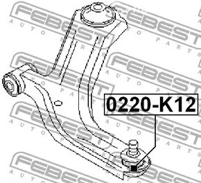 Spare Parts and Consumables - Опора шаровая переднего нижнего рычага Nissan Micra/March K12 02-10 FEBEST