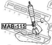 Spare Parts and Consumables - Сайлентблок переднего амортизатора Mitsubishi Pajero II V14W-V55W 91-04 FEB