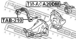 Spare Parts and Consumables - Подушка заднего дифференциала Toyota Rav4 Aca2 00-05 FEBEST TMACA20DM