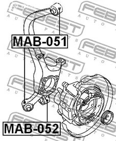 Spare Parts and Consumables - Сайлентблок задней цапфы верхний Mitsubishi Lancer 92>/Carisma 95> FEBEST M