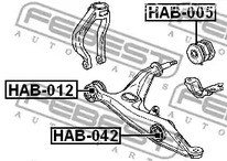 Авто тетиктер жана сарптоолору - Сайлентблок рычага нижн. зад. Honda Civic 1.4-1.6 95-01/CR-V 95> FEBEST HAB