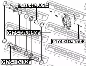 Spare Parts and Consumables - FEBEST_0176-HDJ01F Поршень суппорта переднего верхний FEBEST 0176HDJ01F