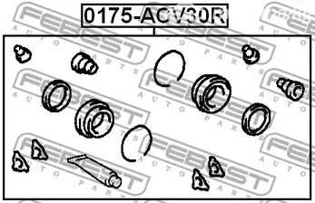 Spare Parts and Consumables - Ремкомплект суппорта FEBEST 0175ACV30R