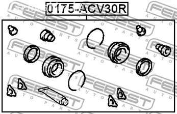 Spare Parts and Consumables - Р/к суппорта заднего Febest 0175ACV30R