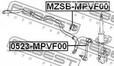 Spare Parts and Consumables - Втулка стабилизатора переднего центральная Mazda MPV LW all 99> FEBEST MZSB