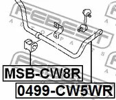 Spare Parts and Consumables - Втулка стабил-ра зад Febest MSBCW8R