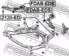 Spare Parts and Consumables - Сайлентблок переднего рычага передний Ford Edge 07-14 FEBEST FDABEDS