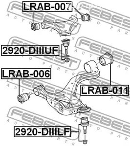 Spare Parts and Consumables - Шаровая опора переднего верхнего рычага Febest 2920DIIIUF