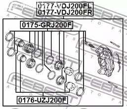 Spare Parts and Consumables - Р/к суппорта переднего Febest 0175GRJ200F