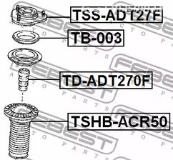 Запчасти и расходники - Пыльник амортизатора переднего Febest TSHBACR50