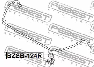 Запчасти и расходники - Втулка стабилизатора заднегоMB W210 2.4 95-02 FEBEST BZSB124R