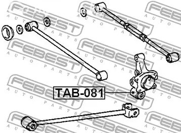 Запчасти и расходники - Сайлентблок рычага Toyota Corolla 1.3-1.8/2.0D 92-97 FEBEST TAB081