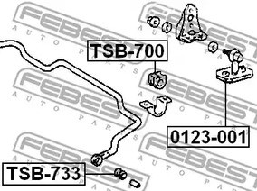 Запчасти и расходники - Втулка стабилизатора наружная Toyota Land Cruiser 80>/Corolla AE9/Carina <8