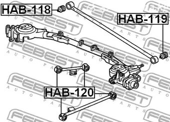 Spare Parts and Consumables - Сайлентблок рычага подвески Honda HR-V GH1/GH2/GH3/GH4 98-05 FEBEST HAB119