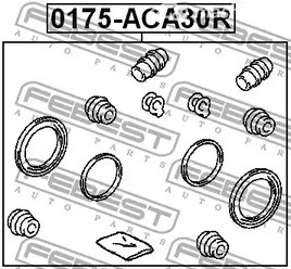 Spare Parts and Consumables - FEBEST_0175-ACA30R ремк-кт торм.суппорта зад. Toyota Camry 06-07> FEBEST 01