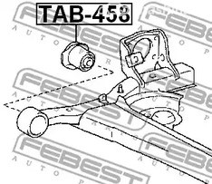 Запчасти и расходники - Сайлентблок задней балки Toyota Yaris KSP90/NLP90/NSP90/SCP90/NCP90/ZSP90 0